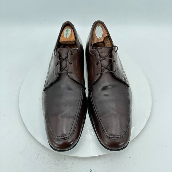 Allen Edmonds Tribeca Men Size 11D Dark Brown Leather Moc Toe Derby Dress Shoes - Picture 1 of 11